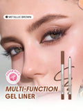 SHEGLAM Boldline Longwear Multi-Function Gel Liner - White, Chocolate, Black, Silver, Metallic Brown, Metallic Green, Hot Pink, Azure Blue, Burgundy, Violet