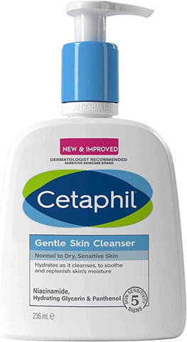 Cetaphil, Gentle Skin Cleanser, Fragrance Free, 8 fl oz (237 ml) - New & improved