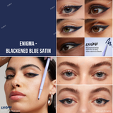 Kosas Soulgazer-Intensifying Gel Eyeliner-Hypnotize|Intense Black Matte, Orbit|Smokey Gray Matte, Allure|Dark Brown Matte Depth|Warm Brown Matte, Mesmerize|Soft Lilac Matte, Gravitate|Creamy Beige Matte, Enigma|Blackened Blue Satin, Eternal|Emerald Green Satin, Bewitch|Night Violet Satin, Cosmic|Deep Aqua Satin