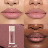 Anastasia Beverly Hills Lip Velvet Liquid Lipstick - Crush - soft beige, Pure Hollywood - pale mauve nude, Peachy Nude - light peachy nude, Pale Mauve - light mauvy taupe, Pink Sand - nude peachy pink, Softy - soft pink nude, Hush Rose - rosy pink