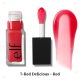 ELF - Glow Reviver Lip Oil - Crystal Clear - Clear, Honey Talks - Beige Brown, Pink Quartz - Sheer Light Pink, Coral Fixation -Sheer Coral, Jam Session - Black Cherry, Rose Envy - Rosewood, Red Delicious - Red, Money Mauve - Mauve, Hot as Fudge - Rich Brown, It's Giving Guava - Peachy Pink
