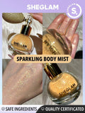 SHEGLAM - GO GO GLOW HIGHLIGHTING BODY MIST - GOLD, FROSTED OPAL (Silver), LOVE BOMB (Purple)