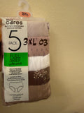 Max Pack of 5 Panties- Cotton 3XL
