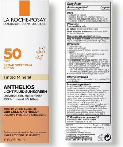 La roche Posay ANTHELIOS MINERAL TINTED SUNSCREEN FOR FACE SPF 50