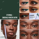 Kosas Soulgazer-Intensifying Gel Eyeliner-Hypnotize|Intense Black Matte, Orbit|Smokey Gray Matte, Allure|Dark Brown Matte Depth|Warm Brown Matte, Mesmerize|Soft Lilac Matte, Gravitate|Creamy Beige Matte, Enigma|Blackened Blue Satin, Eternal|Emerald Green Satin, Bewitch|Night Violet Satin, Cosmic|Deep Aqua Satin