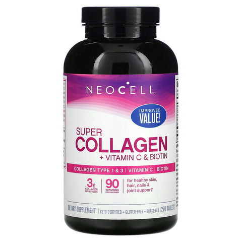 NeoCell, Super Collagen, + Vitamin C & Biotin, 270 Tablets Expiry 05.2025