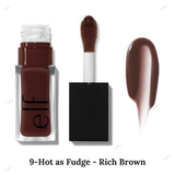 ELF - Glow Reviver Lip Oil - Crystal Clear - Clear, Honey Talks - Beige Brown, Pink Quartz - Sheer Light Pink, Coral Fixation -Sheer Coral, Jam Session - Black Cherry, Rose Envy - Rosewood, Red Delicious - Red, Money Mauve - Mauve, Hot as Fudge - Rich Brown, It's Giving Guava - Peachy Pink