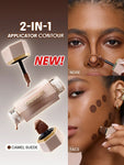 SHEGLAM Precision Sculpt Liquid Contour Duo - Hazelnut Latte, Soft Tan, Clay, Stone, Tawny Amber, Brown Sugar, Warm Honey, Maple Syrup, Camel Suede