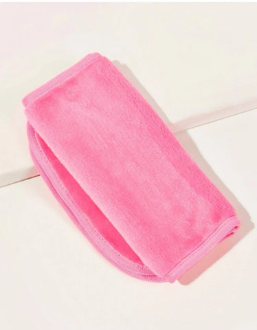 Shein - 1 pc Cleansing Face Towel / Microfiber Pink ( 16x7 Inch)