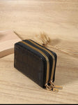 Shein - Black Wallet With 2 Zip