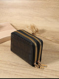Shein - Black Wallet With 2 Zip