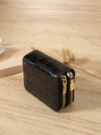 Shein - Black Wallet With 2 Zip
