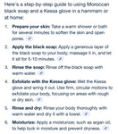 Moroccan black soap Rose 250g