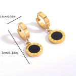 Stainless Steel Roman Numeral Women Ear Clips