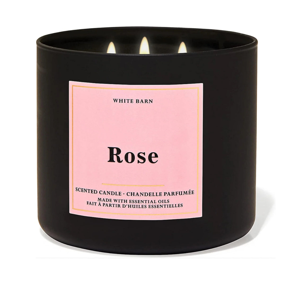 BATH & BODY WORKS WHITE BARN ROSE 3Wick Candle Dubuypk
