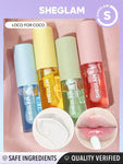 Sheglam Jelly Wow Hydrating Lip Oil - Berry Involved, Loco for Coco, Mali Blue Berry, Green Apple Envy, and Grapefruit Glow