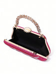 Shein New Rhinestone Embellished Colorful Women Clutch Purse