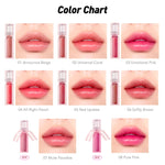 Peripera Bare Tint - 01 Announce Beige, 02 Universal Coral, 03 Emotional Pink, 04 All right peach, 05 Red Update, 06 Softly Brown