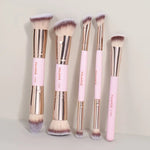 Shop 5 Pcs Professional Makeup Brushes in colors Black Beige, Black Golden, Apricot, Pink in Pakistan