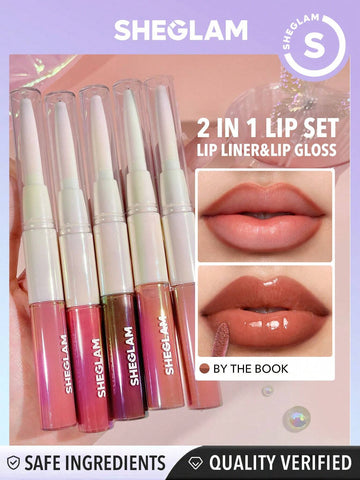 SHEGLAM Lip Rules Liner & Gloss Pen - Golden Rule, Judgey Much, Case x Case, Play Fair, By The Book