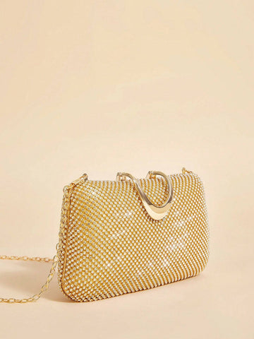 Shein Golden Clutch with Stones