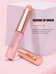 Shein 1pc Rose Pink Crystal Silica Gel Lip Brush