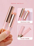 Shein 1pc Rose Pink Crystal Silica Gel Lip Brush