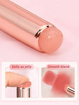 Shein 1pc Rose Pink Crystal Silica Gel Lip Brush