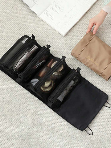 Shein - Compartment Makeup Bag Black