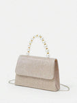 Shein - Golden Pearl Handle Hand Bag