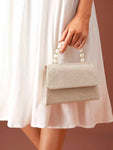 Shein - Golden Pearl Handle Hand Bag