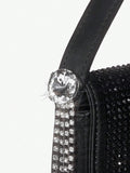 Shein - Rhinestone Black Bag