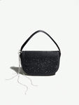 Shein - Rhinestone Black Bag