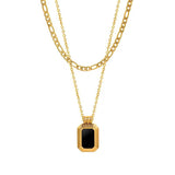 Stainless steel Necklace DOuble layer