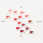 TIRTIR Waterism Glow Tint Mini in shades 01 Mauve Rose, 02 Merry Coral, 03 Sand Mond, 04 Fig Peach, 05 Scotch Shot, 06 Honey Nut, 07 Cassis Plum, 08 Summer Pumpkin, 09 Salmon Syrup, 10 Heart Berry, 11 Applum, 12 Rich Rush, 13 Likely, 14 Rose Bell, 15 Grapen, 16 Tangering, 17 Aliven, 18 Cherrid, 19 Bad Rosy, 20 Fever Red