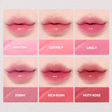 TIRTIR Waterism Glow Tint Mini in shades 01 Mauve Rose, 02 Merry Coral, 03 Sand Mond, 04 Fig Peach, 05 Scotch Shot, 06 Honey Nut, 07 Cassis Plum, 08 Summer Pumpkin, 09 Salmon Syrup, 10 Heart Berry, 11 Applum, 12 Rich Rush, 13 Likely, 14 Rose Bell, 15 Grapen, 16 Tangering, 17 Aliven, 18 Cherrid, 19 Bad Rosy, 20 Fever Red