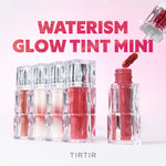 TIRTIR Waterism Glow Tint Mini in shades 01 Mauve Rose, 02 Merry Coral, 03 Sand Mond, 04 Fig Peach, 05 Scotch Shot, 06 Honey Nut, 07 Cassis Plum, 08 Summer Pumpkin, 09 Salmon Syrup, 10 Heart Berry, 11 Applum, 12 Rich Rush, 13 Likely, 14 Rose Bell, 15 Grapen, 16 Tangering, 17 Aliven, 18 Cherrid, 19 Bad Rosy, 20 Fever Red