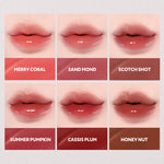 TIRTIR Waterism Glow Tint Mini in shades 01 Mauve Rose, 02 Merry Coral, 03 Sand Mond, 04 Fig Peach, 05 Scotch Shot, 06 Honey Nut, 07 Cassis Plum, 08 Summer Pumpkin, 09 Salmon Syrup, 10 Heart Berry, 11 Applum, 12 Rich Rush, 13 Likely, 14 Rose Bell, 15 Grapen, 16 Tangering, 17 Aliven, 18 Cherrid, 19 Bad Rosy, 20 Fever Red
