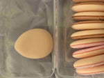 SHEIN 10pcs Water-drop Shaped Makeup Puff With Storage Box