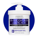 ADVANCED CLINICALS 10% Glycolic Acid + Lactic Acid Exfoliating Body Cream 454g