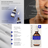 Advanced Clinicals 10% Glycolic + Lactic Acid Serum 52 ml
