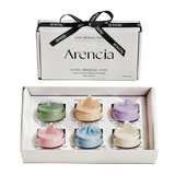 ARENCIA Rice Mochi Facial Cleanser Gift Set - 6 Varieties 0.52 oz each - Travel Size - Fresh Green Rice Mochi Cleanser, Fresh Blue Hyssop Rice Mochi Cleanser, White Chamomile Tea Rice Mochi Cleanser, Lime Hibiscus Rice Mochi Cleanser, Fresh Rosehip Rice Mochi Cleanser, Calendula Rice Mochi Cleanser