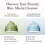 ARENCIA Rice Mochi Facial Cleanser Gift Set - 6 Varieties 0.52 oz each - Travel Size - Fresh Green Rice Mochi Cleanser, Fresh Blue Hyssop Rice Mochi Cleanser, White Chamomile Tea Rice Mochi Cleanser, Lime Hibiscus Rice Mochi Cleanser, Fresh Rosehip Rice Mochi Cleanser, Calendula Rice Mochi Cleanser