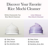 ARENCIA Rice Mochi Facial Cleanser Gift Set - 6 Varieties 0.52 oz each - Travel Size - Fresh Green Rice Mochi Cleanser, Fresh Blue Hyssop Rice Mochi Cleanser, White Chamomile Tea Rice Mochi Cleanser, Lime Hibiscus Rice Mochi Cleanser, Fresh Rosehip Rice Mochi Cleanser, Calendula Rice Mochi Cleanser