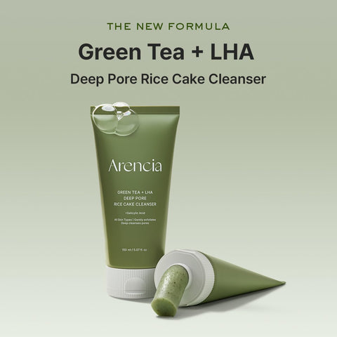 Arencia Salicylic Acid, Green Tea + LHA Deep Pore Rice Cake Cleanser 150ml