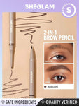 SHEGLAM Brows On Demand 2-In-1 Brow Pencil - Auburn, Chocolate, Espresso, Taupe