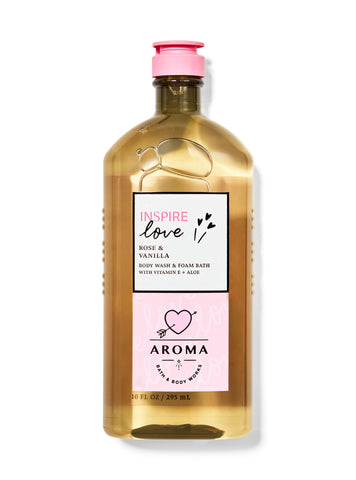 Bath & Body Works Inspire Love Rose & Vanilla Body Wash & Foam Bath 295ml