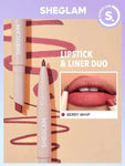 SHEIN SHEGLAM Glam 101 Lipstick & Liner Duo
