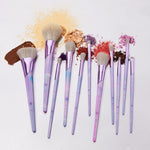 bh cosmetics lavender luxe 11 pieces brush set large powder brush flat contour brush blush brush highlight brush blending crease brush detailing crease brush small crease brush fluffy shader brush flat shader brush pencil brush angled brow brush