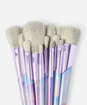 bh cosmetics lavender luxe 11 pieces brush set large powder brush flat contour brush blush brush highlight brush blending crease brush detailing crease brush small crease brush fluffy shader brush flat shader brush pencil brush angled brow brush